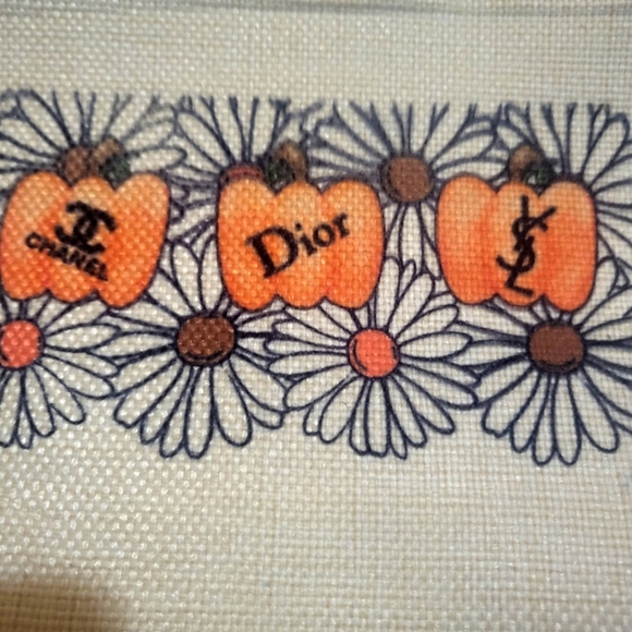 Designer Inspired Pumpkins Wristlet Bag - Picture 3 of 4